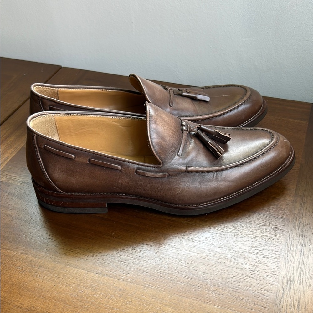 Johnston & Murphy Handcrafted Italian Leather Tassel Loafers Size 11M - Picture 5 of 8